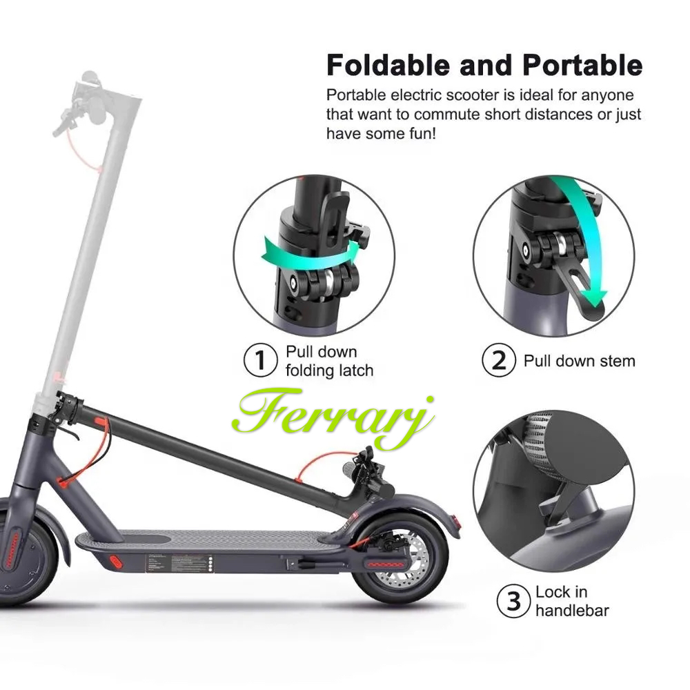 8.5inch 7.8Ah Battery Mobile Phone APP bluetooth  Foldable e scooters China supplier factory folding electric scooters
