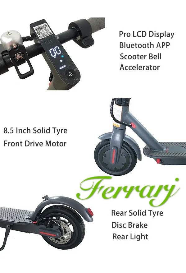 8.5inch 7.8Ah Battery Mobile Phone APP bluetooth  Foldable e scooters China supplier factory folding electric scooters