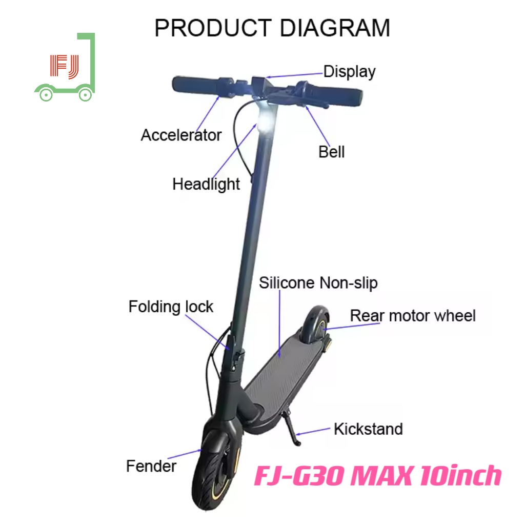 10inch 10ah battery 30-40kms foldable  Electric Scooters China OEM ODM Factory Supplier folding E Scooters